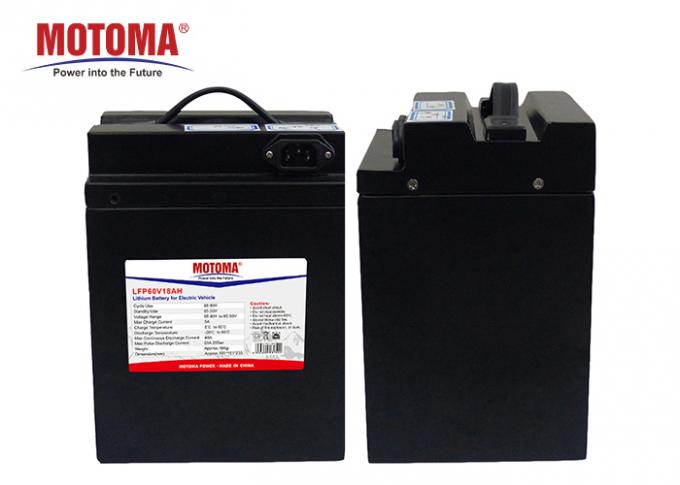 速い充満電気スクーターLifepo4電池60V 18Ahの高い発電 0