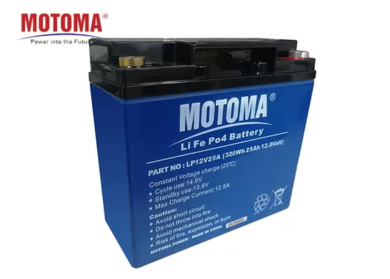 MOTOMA UPSのリチウム電池、12v 25ah Lifepo4電池4000のサイクル時間